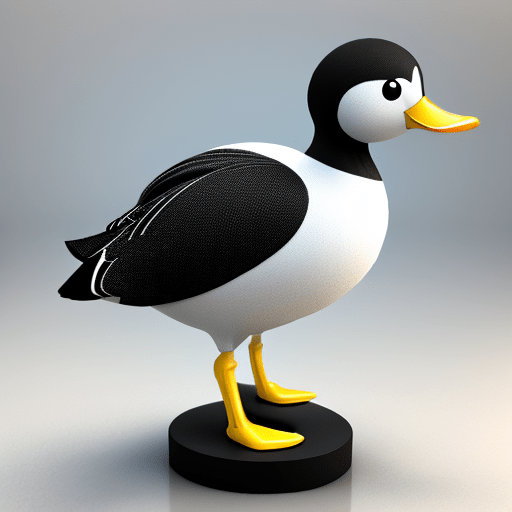 Black and White Duck